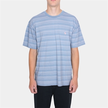 Carhartt WIP s/s Brodine T-shirt Stripe Sorrent Indigo